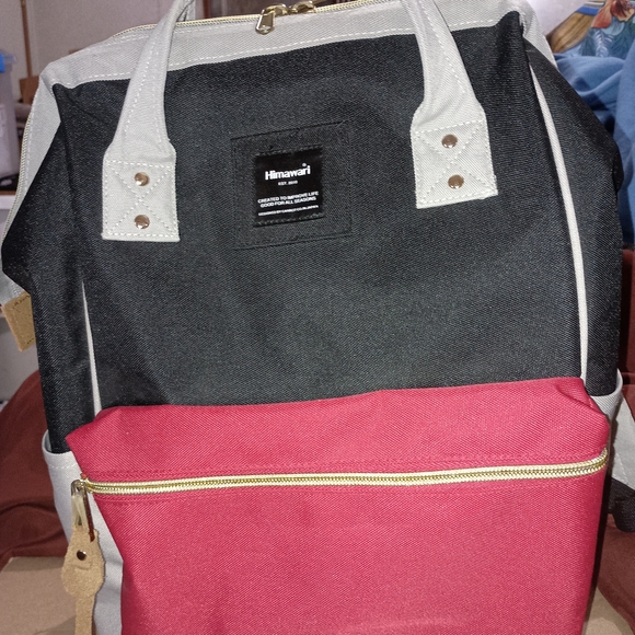 Chic Black and Red Women's Backpack - Picture 2 of 11